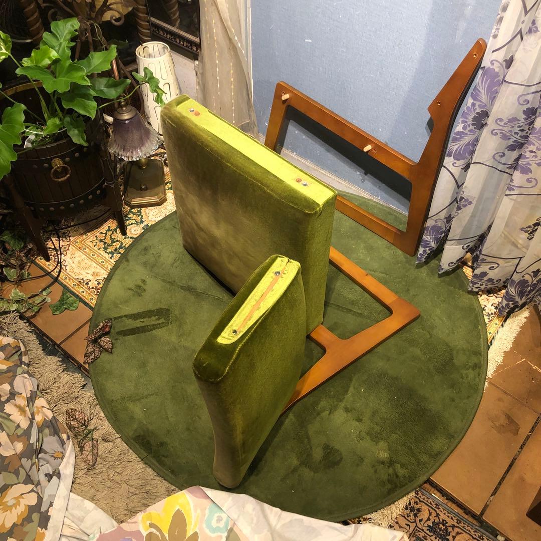 ト*ム様 ヴィンテージ ミッドセンチュリー　カリモク６０　チェア　モケットグリー