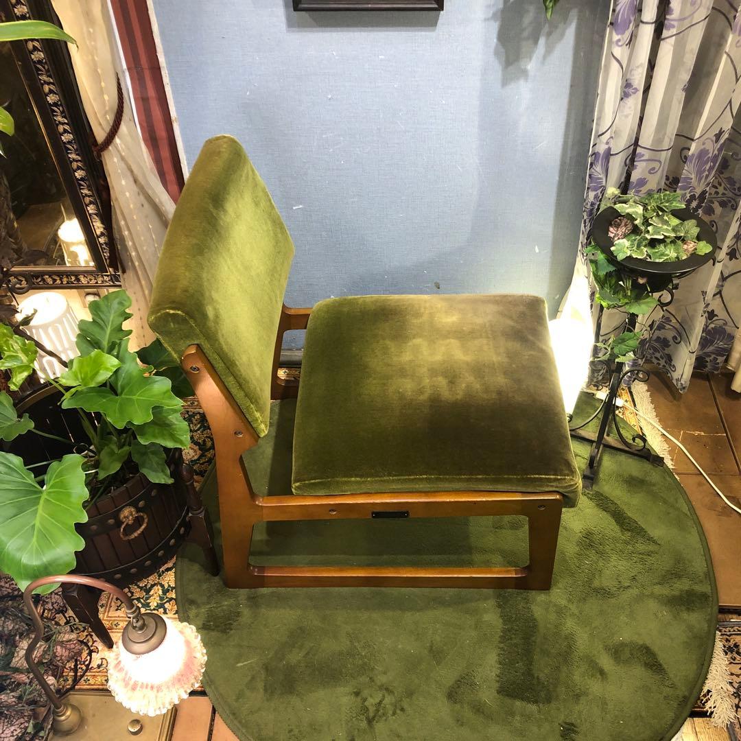 ト*ム様 ヴィンテージ ミッドセンチュリー　カリモク６０　チェア　モケットグリー