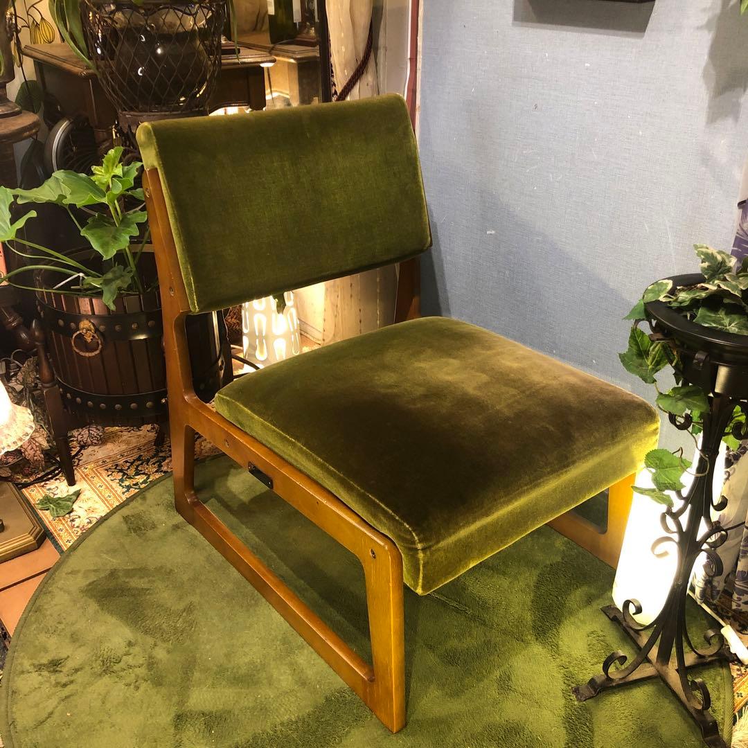 ト*ム様 ヴィンテージ ミッドセンチュリー　カリモク６０　チェア　モケットグリー