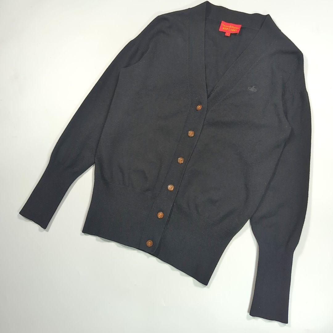 ヴィヴィアンウエストウッドレッドレーベル　カーディガン 3 L オーブ 黒