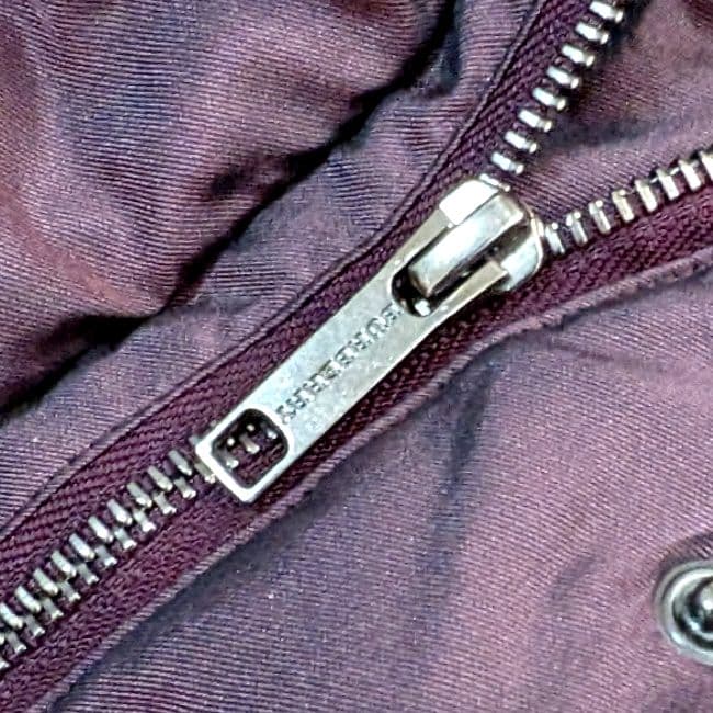 BURBERRY LONDON ダウンコート ファー付 ノバチェックロング