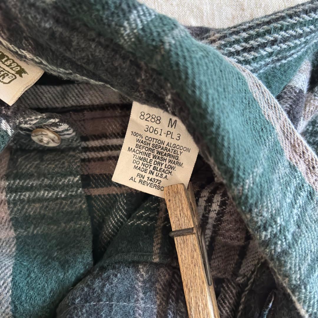 [アメリカ古着]90年代five BrothersコットンネルシャツUSA製M位