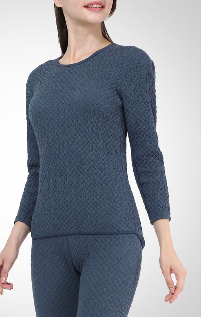 【正規品】ひだまり肌着 チョモランマ 婦人 長袖丸首インナーＬＬ　QMS823