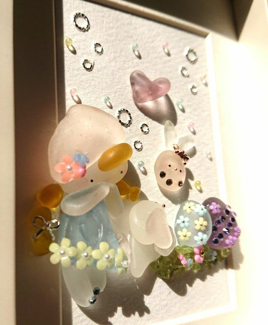 シーグラスアート ほっこりシリーズ ミニフレームセット