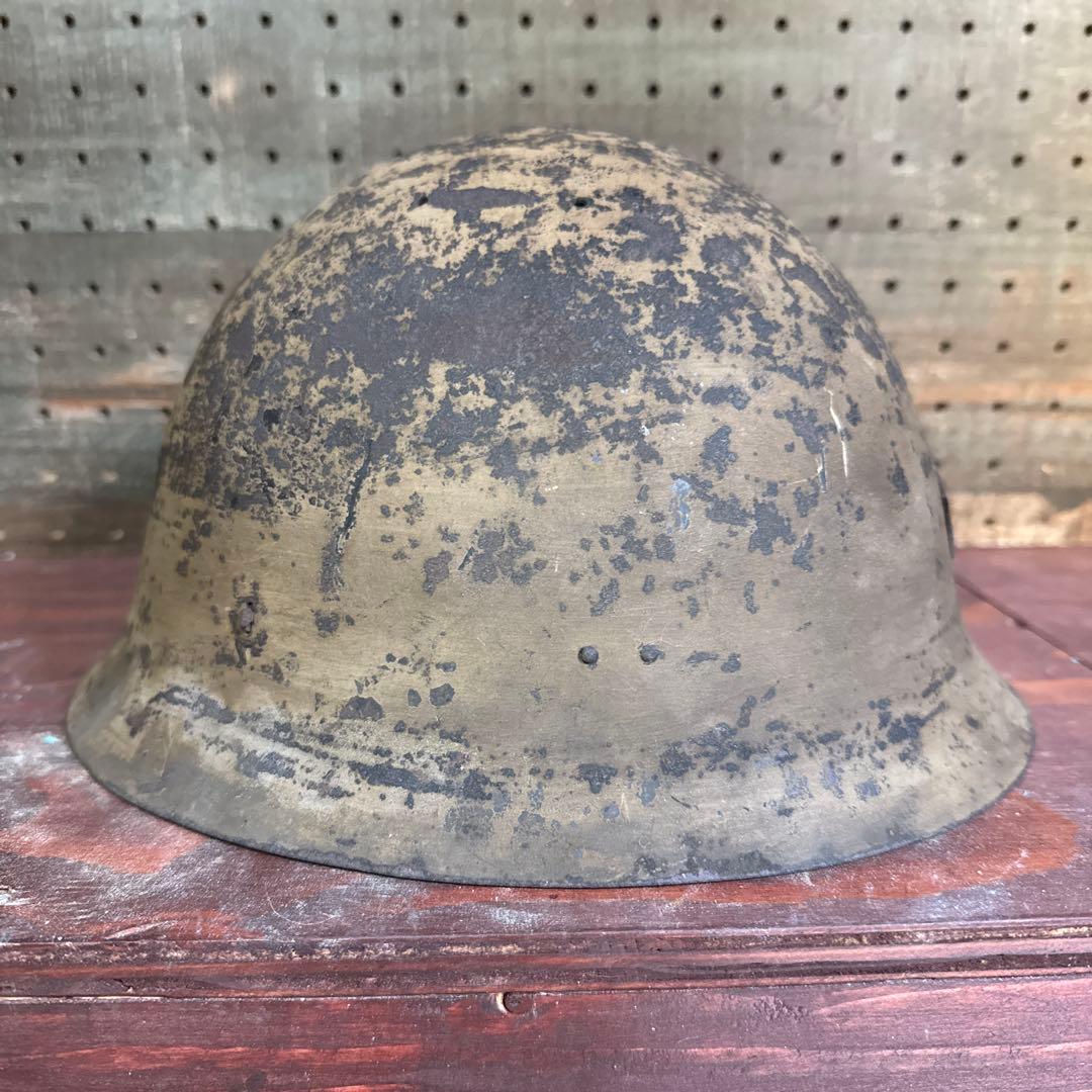 実物　旧日本軍　帝国陸軍　九〇式鉄帽　90式　軍装　ミリタリー　ヘルメット