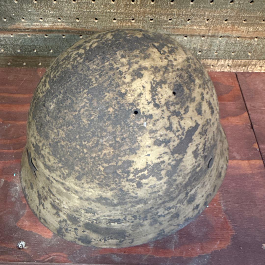 実物　旧日本軍　帝国陸軍　九〇式鉄帽　90式　軍装　ミリタリー　ヘルメット