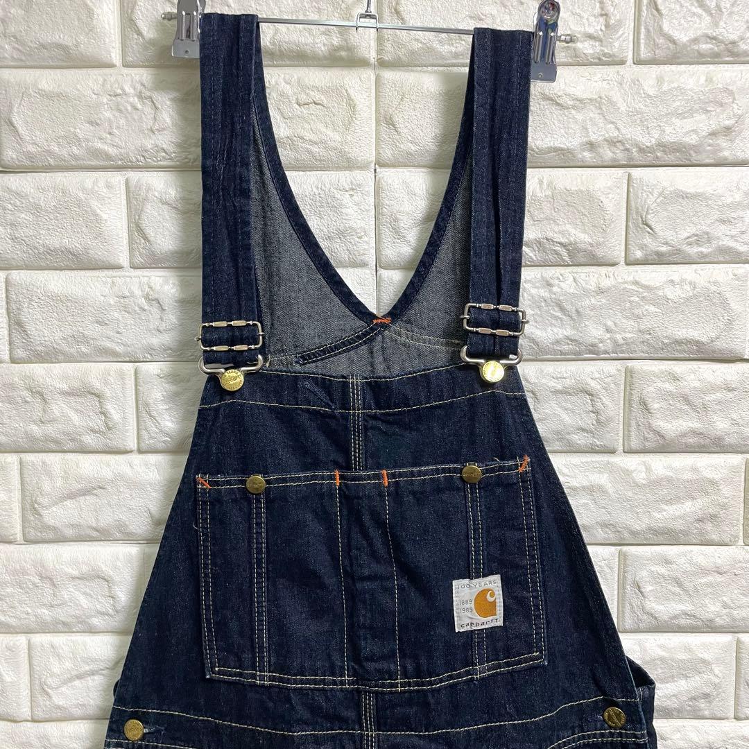 カーハート　100周年記念　デニムオーバーオール　サロペット　34×34