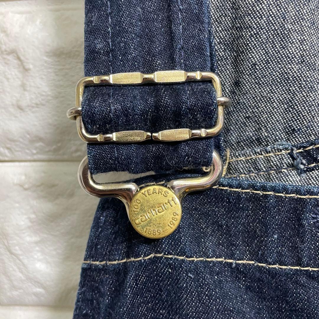 カーハート　100周年記念　デニムオーバーオール　サロペット　34×34