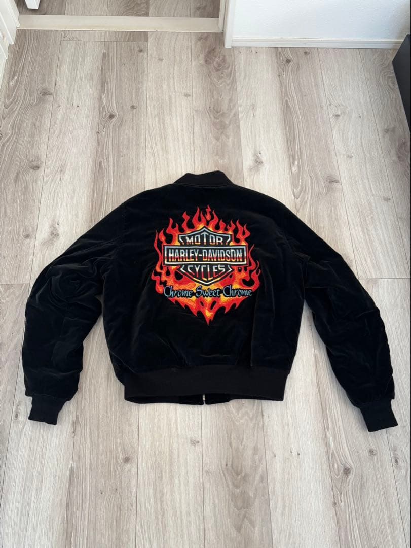 Harley-Davidson ボンバージャケット 炎刺繍