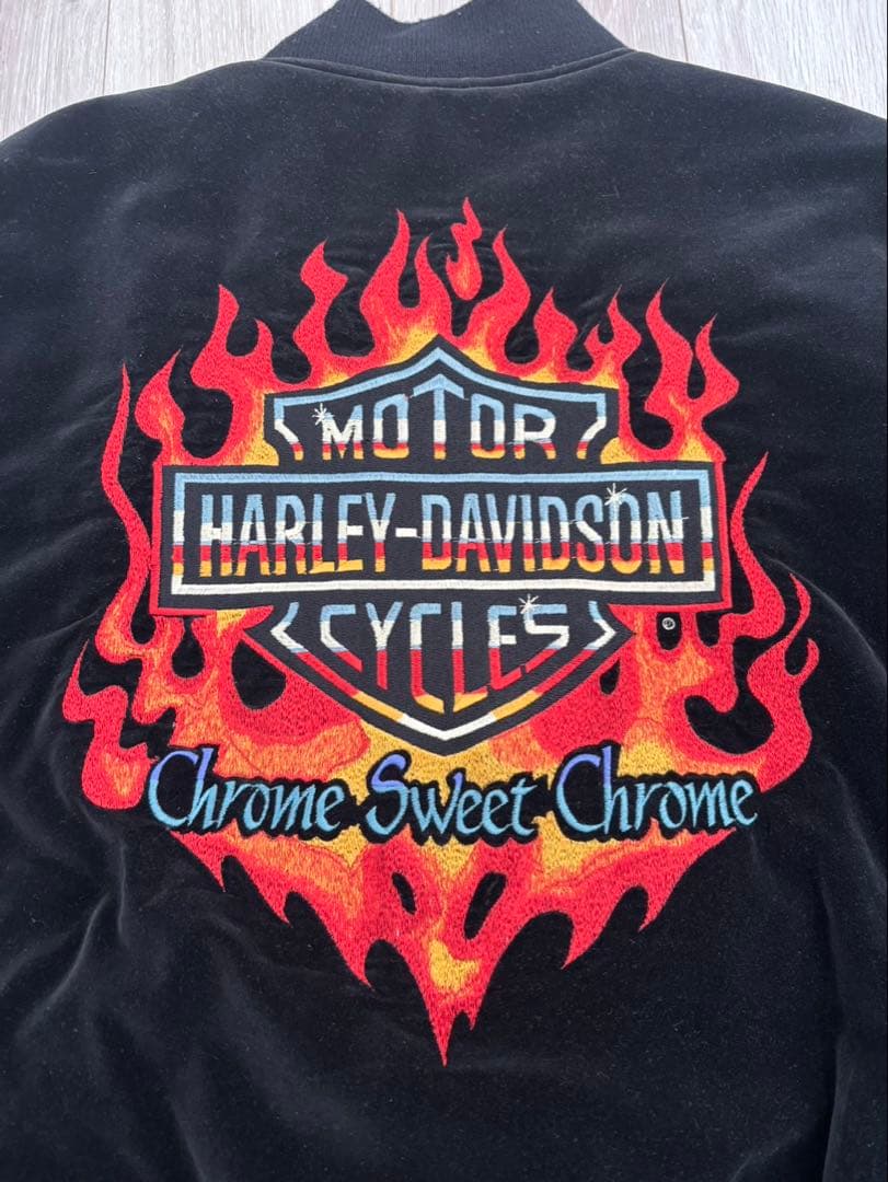 Harley-Davidson ボンバージャケット 炎刺繍