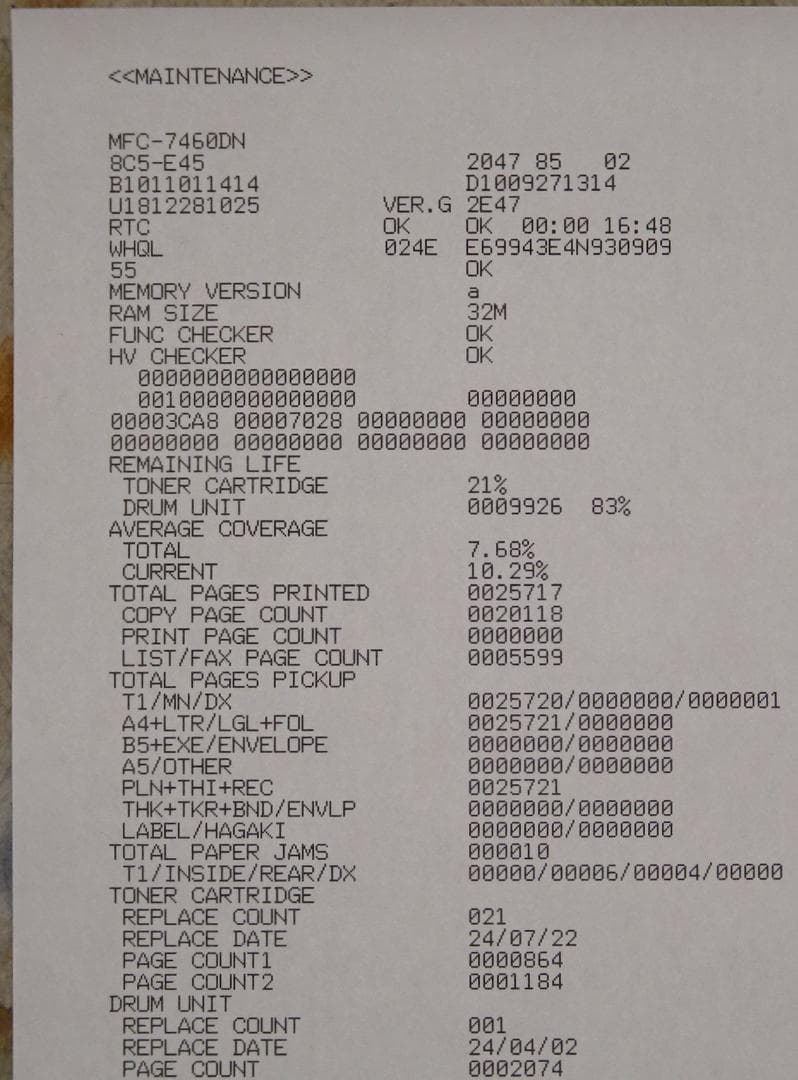 Brother MFC-7460DN A4モノクロレーザープリンタFAX複合機