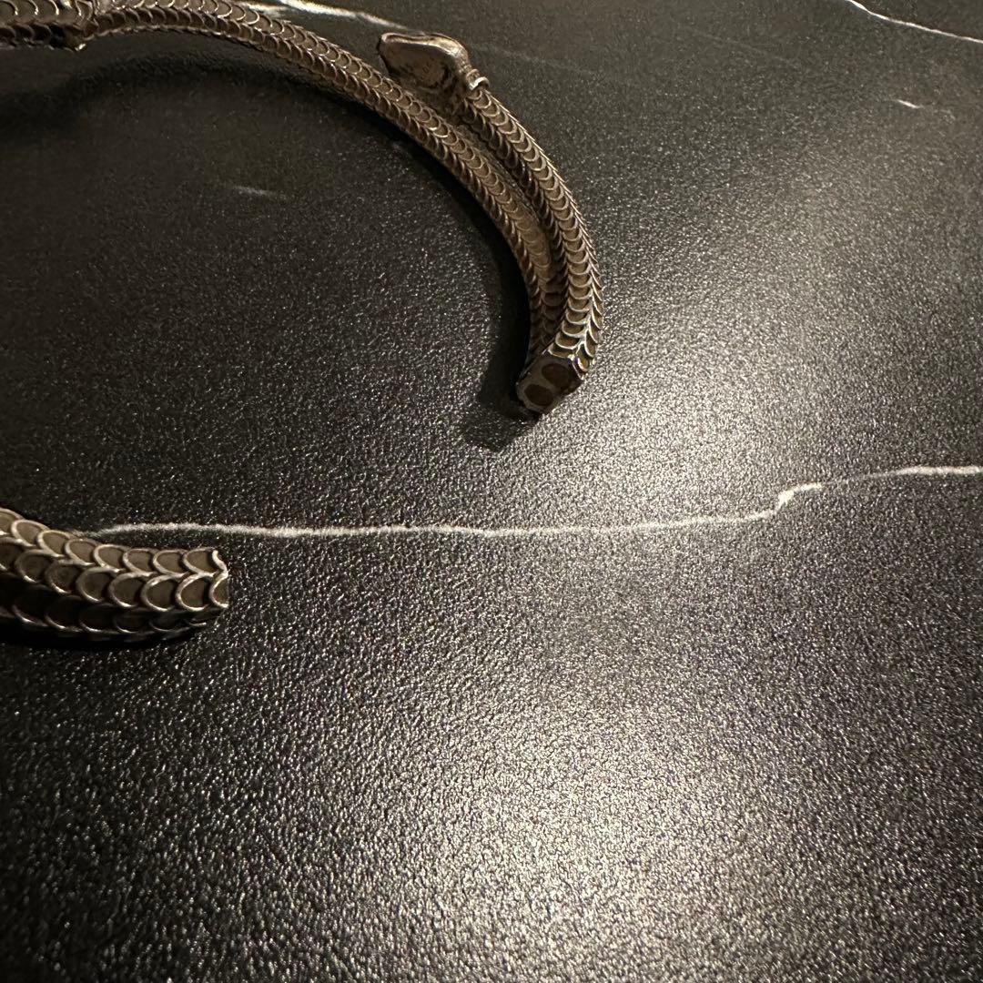 【希少】GUCCIグッチスネーク ブレスレット ガーデン シルバー ミケーレヘビ