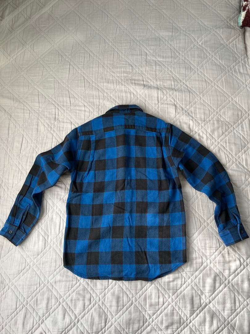 FIVE BROTHER ファイブブラザー チェック柄 青×黒 Mサイズ 美品