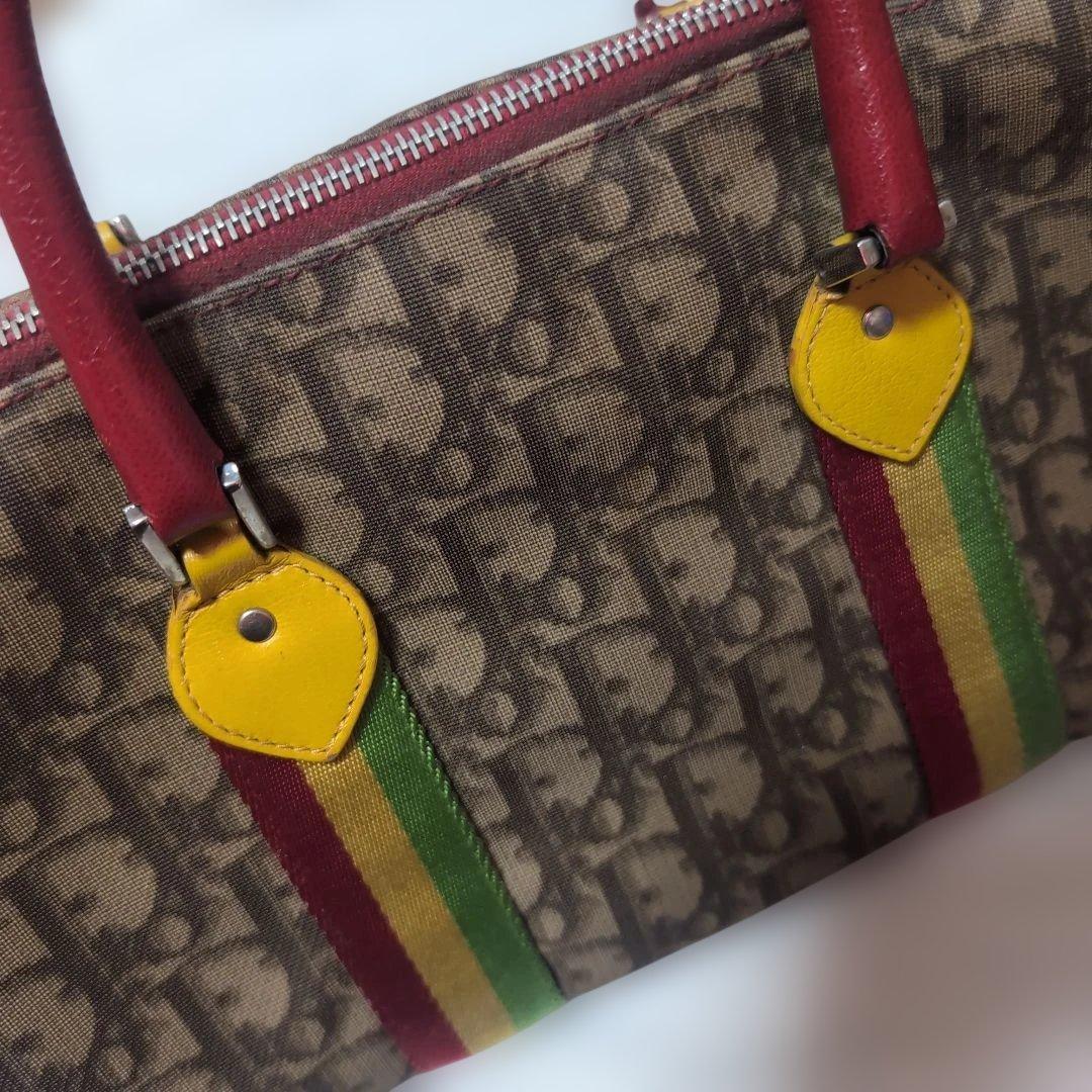 Diorディオールトロッター柄ボストンバッグ