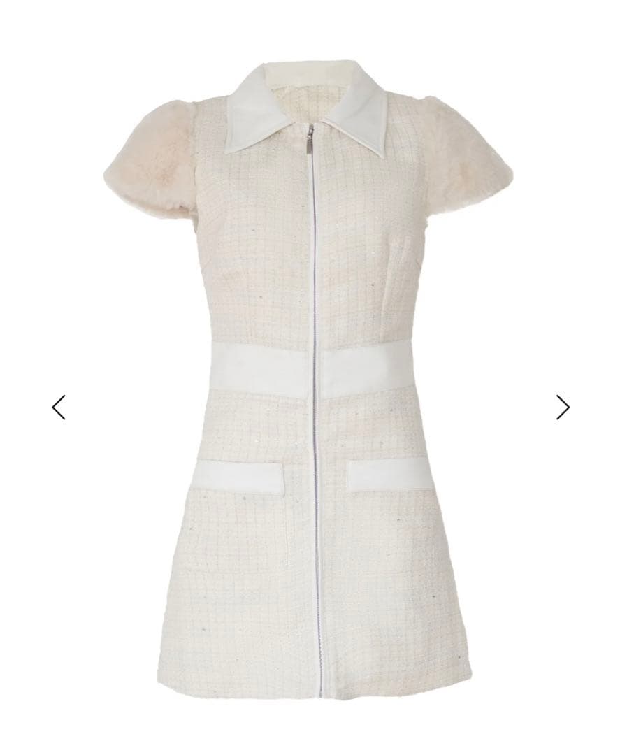 新品タグ付き Randy 2wayカービーツイードワンピース ホワイト M