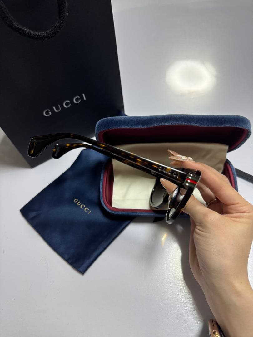 美品GUCCI ブラウン サングラス ケース付き 最終値下げ