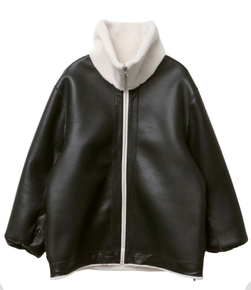 ☘️ELENDEEK☘️2WAYボアフォーレザーコート