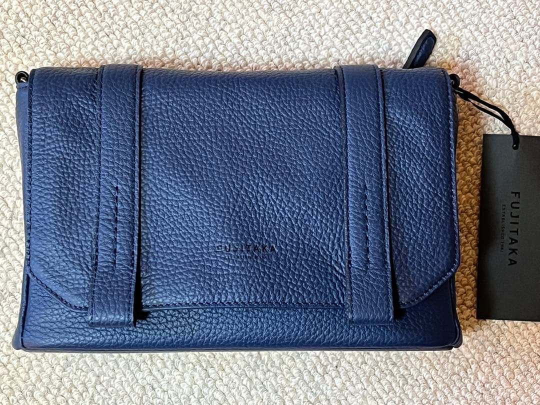 新品　FUJITAKA フジタカ　アルタ ショルダーバッグ　スモール　ネイビー