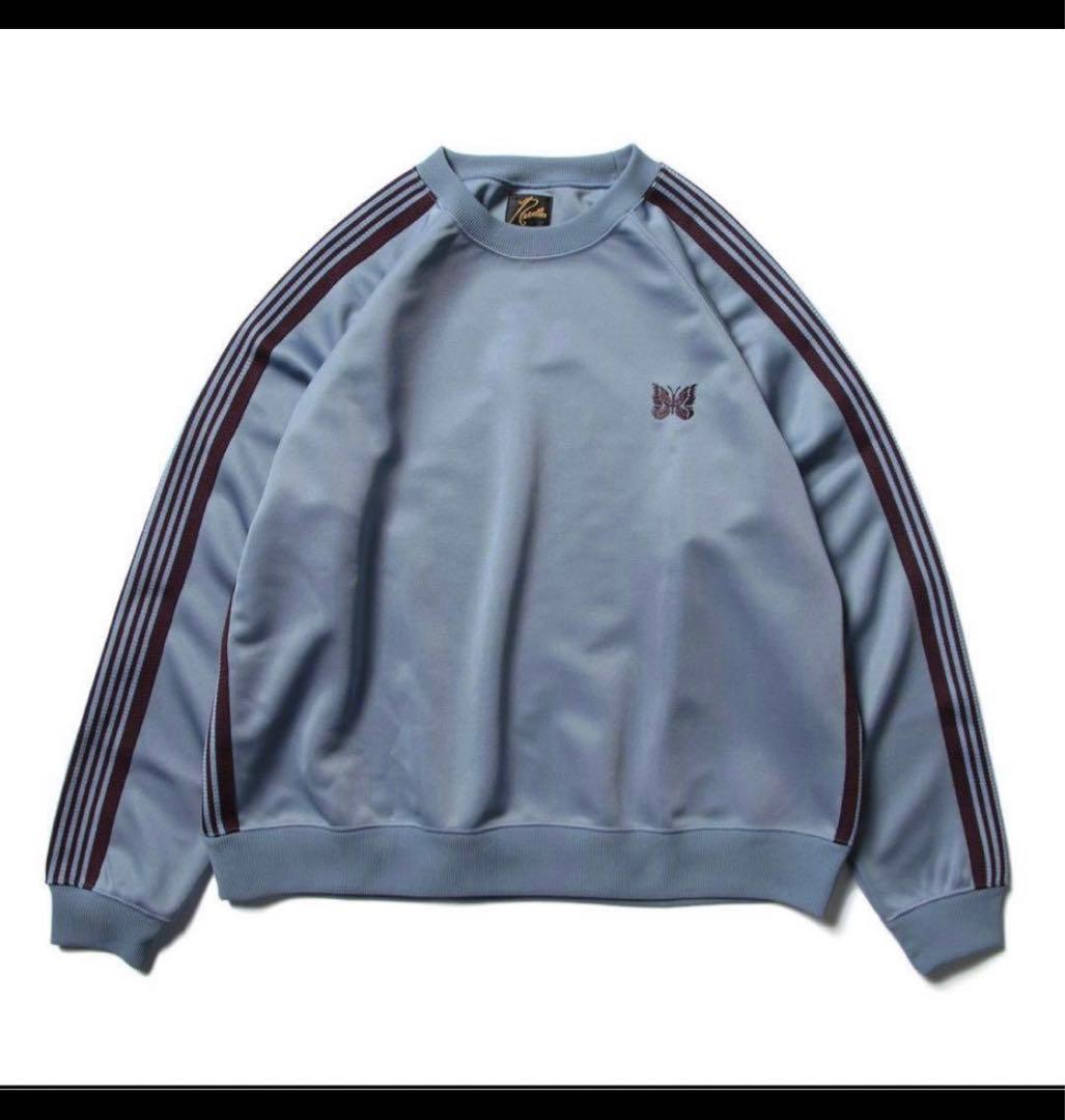 スウェット　青色　サックスブルー　sax blue 22ss needles