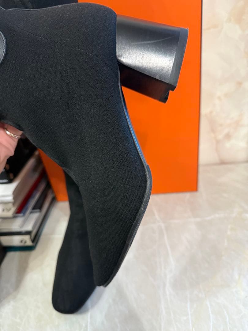 HERMES エルメス　ニットロングブーツ　40 美品　送料込