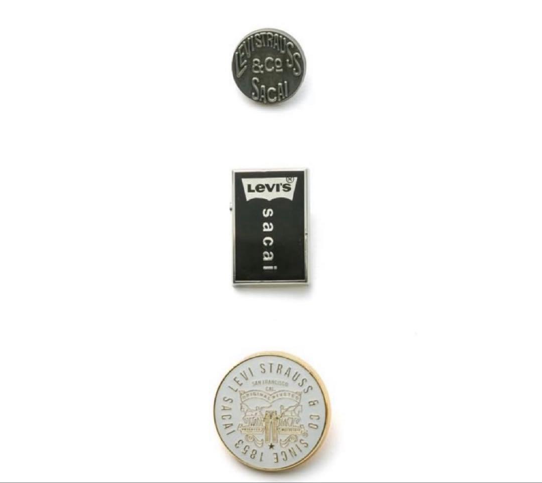 残り僅か【sacai x levi's】サカイ　リーバイス　ピンズ　シルバー