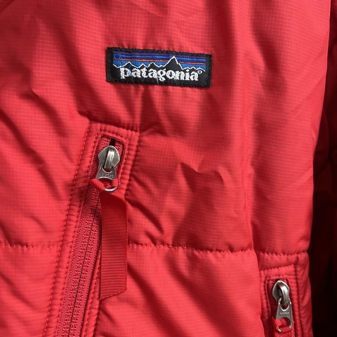 パタゴニアpatagoniaパフジャケット　フード付ダウン赤　S