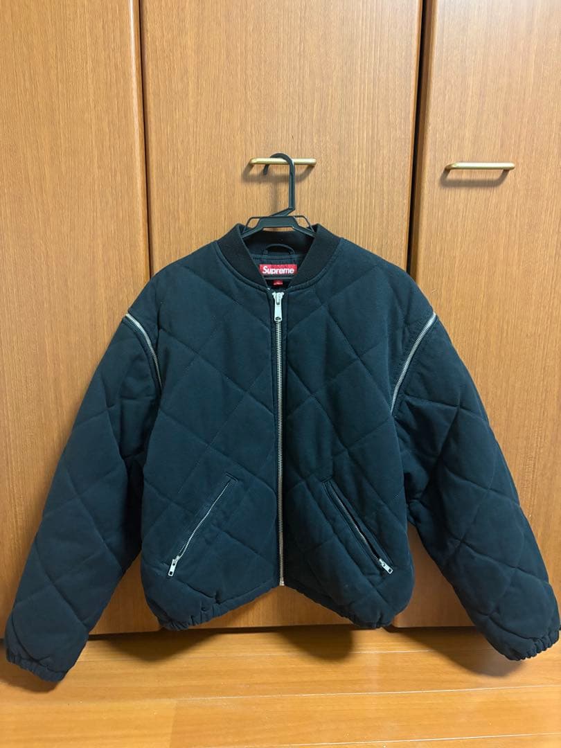Supreme ブラック ボンバージャケット