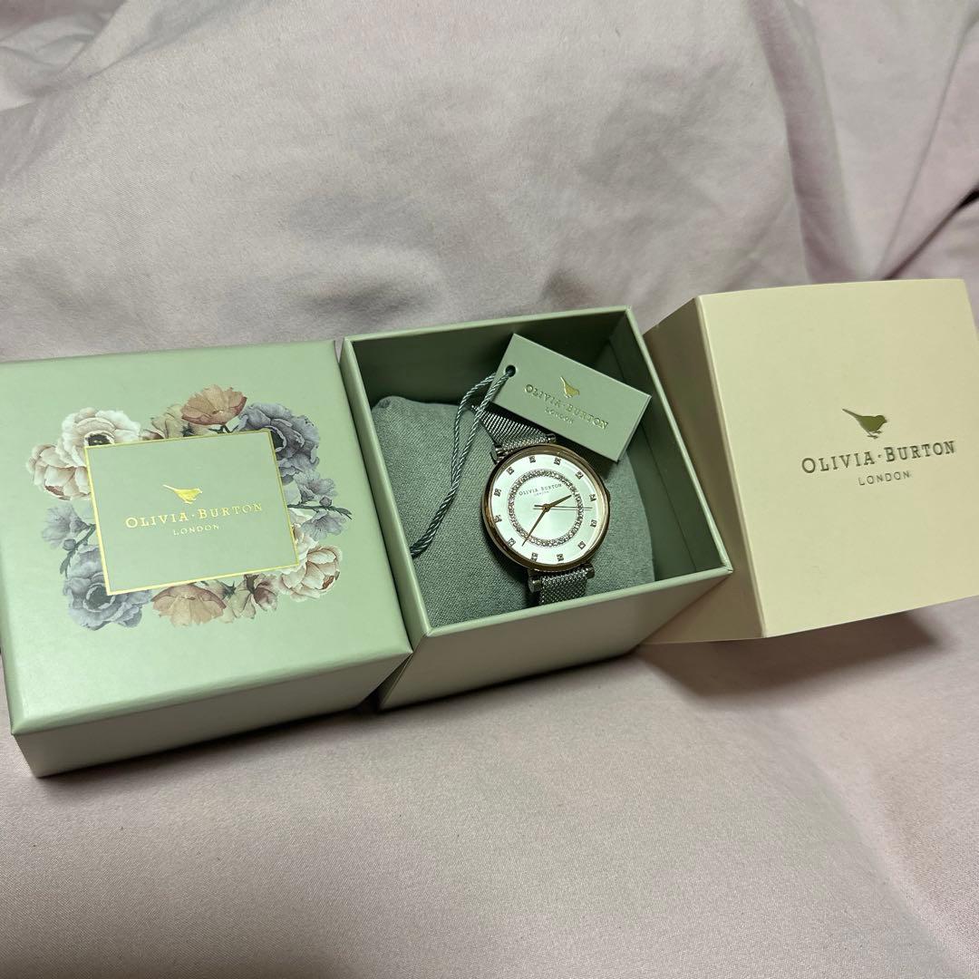 もこ　箱なし　オリビアバートン ベルグレイブ 32mm シルバー