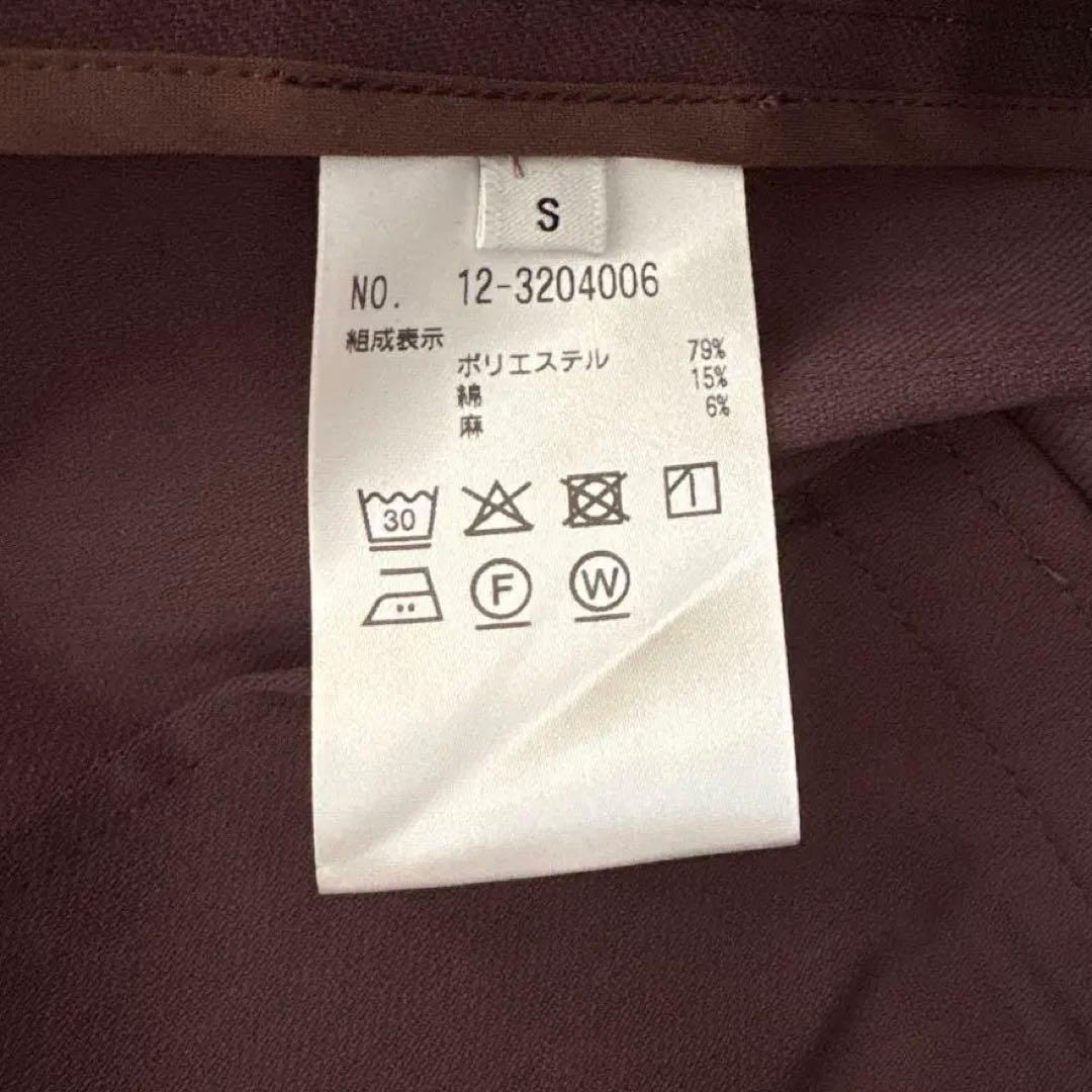 プラステ　リネンブレンド　セットアップ　ブラウン　S