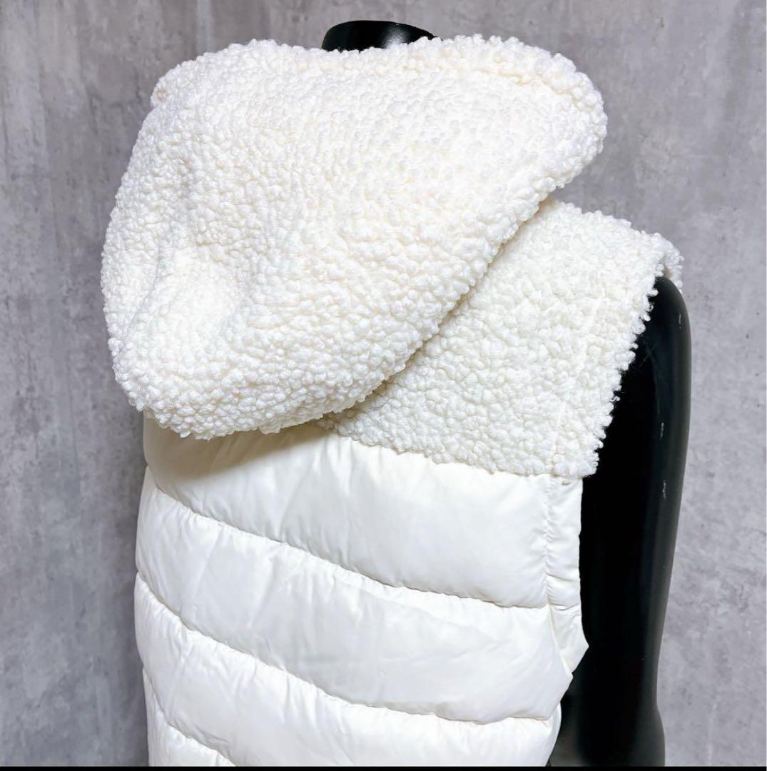 [CASTELBAJAC] ボア ロングベスト ダウン フードベスト モコモコ