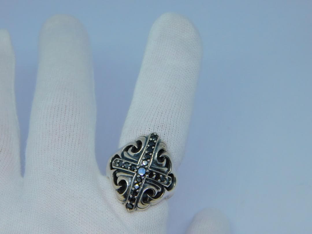 21号　新品　ナチュラルボーンアディクション　クロス　リング　指輪　ブラック