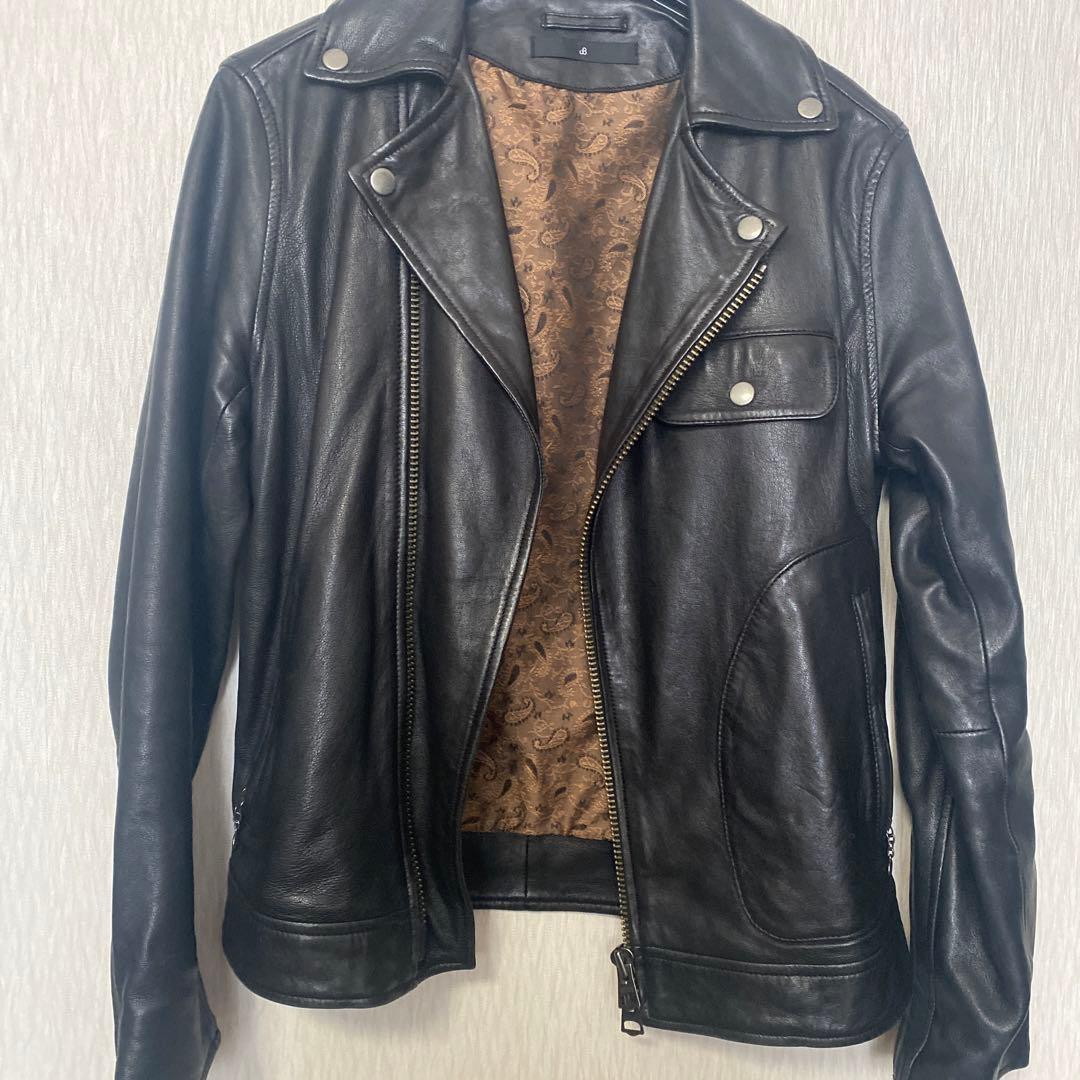 Johnbull 黒 羊革 Mサイズ レザージャケット