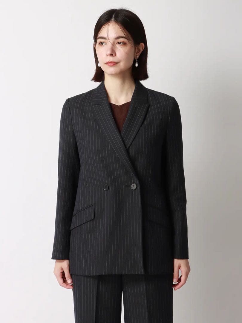 【スーツスクエア】新品 スーツ ウォッシャブル ストレッチ ピンストライプ