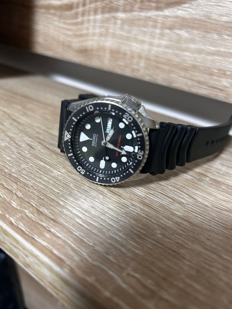 SEIKO セイコー　ダイバーズウォッチ ブラック ラバーベルト