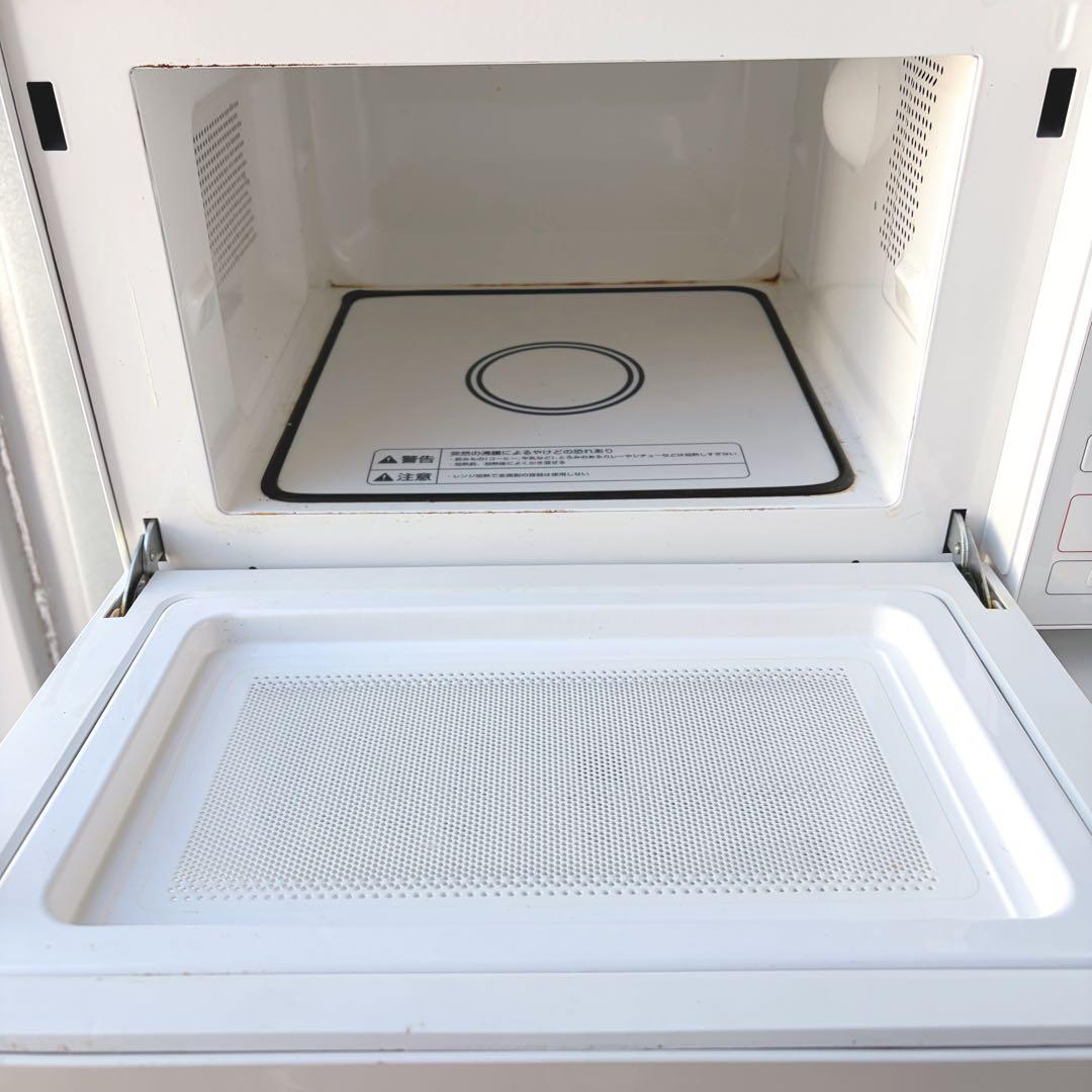 運搬取付無料！ホワイト純正IRIS3点・無印電子レンジの4点セット！完動超美品！