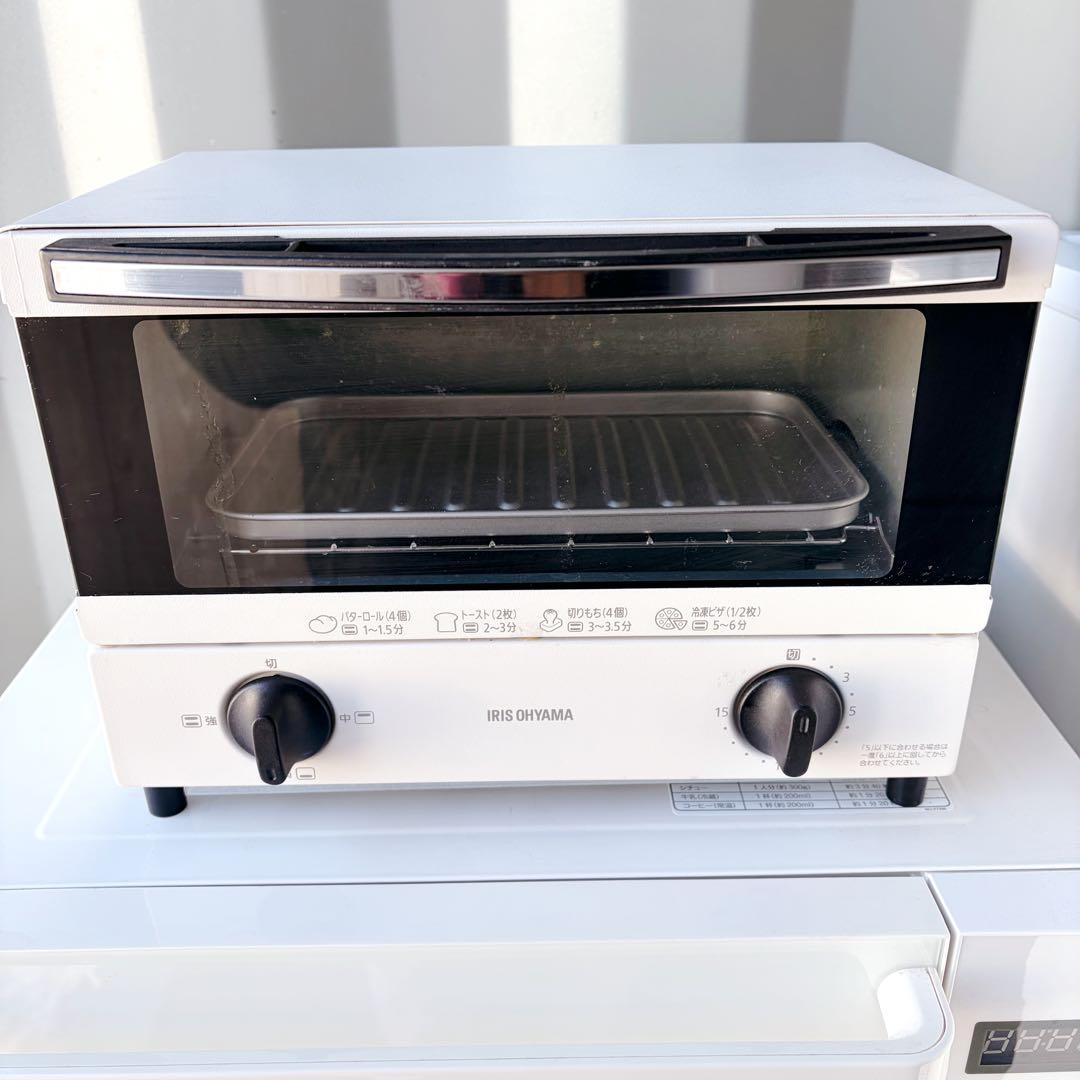 運搬取付無料！ホワイト純正IRIS3点・無印電子レンジの4点セット！完動超美品！