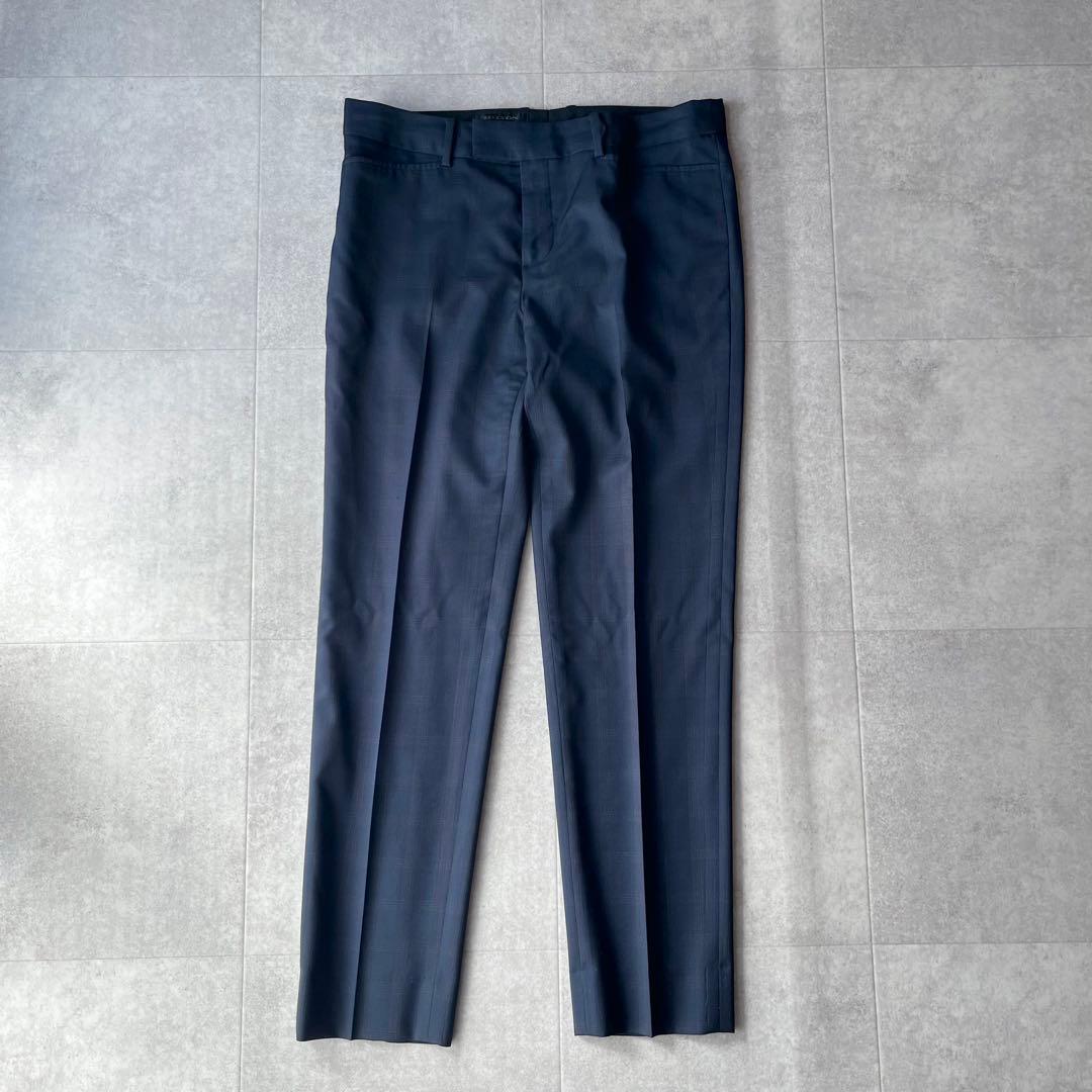 【大きいサイズ】HILTON パンツスーツ チェック ネイビー 13 REDA