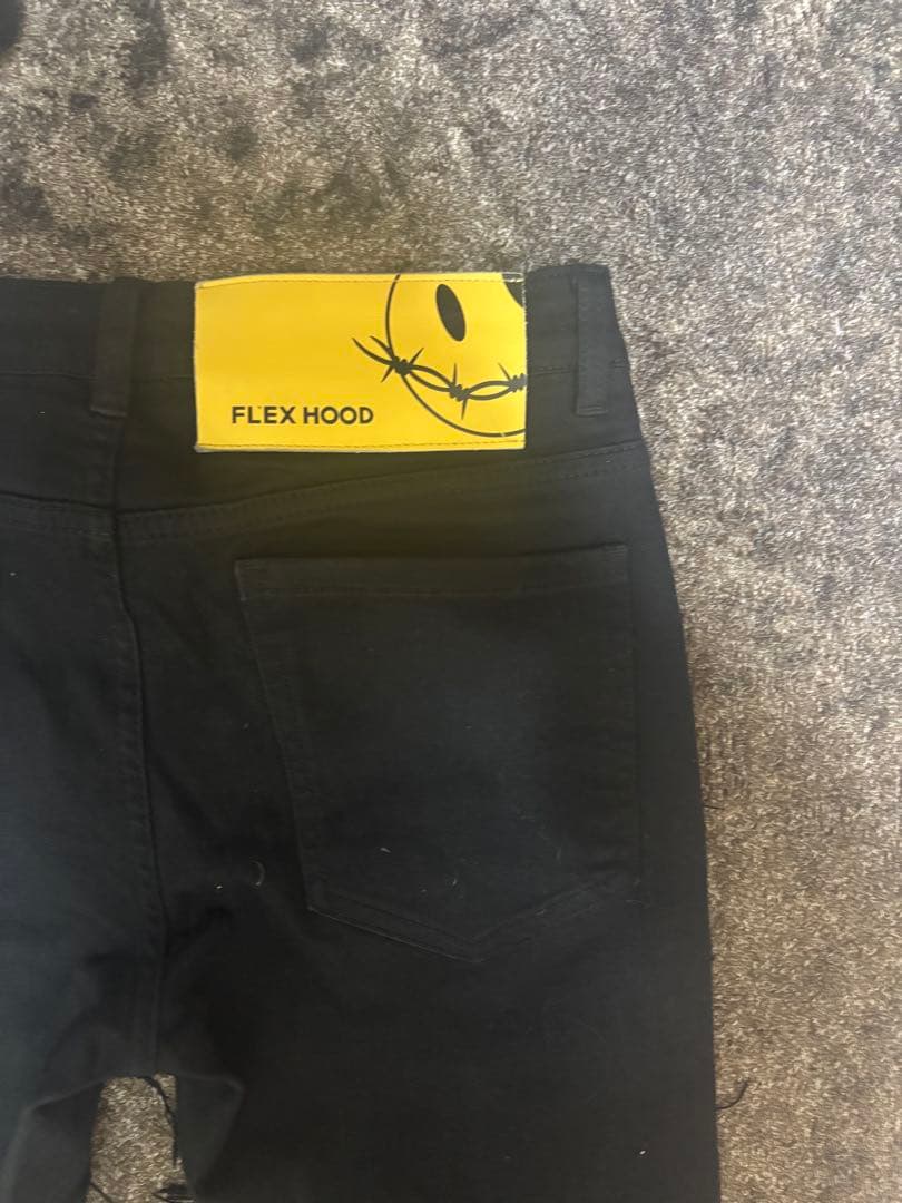 flex hood クラッシュフレアデニム　L VALABASAS guapi