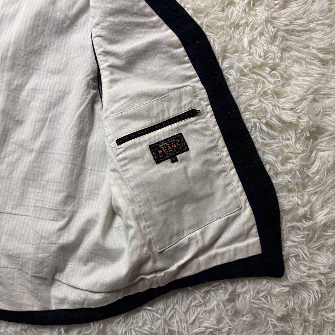 BEAMS+ ハリスツイード ベスト ブラックウォッチチェック ジレ カジュアル