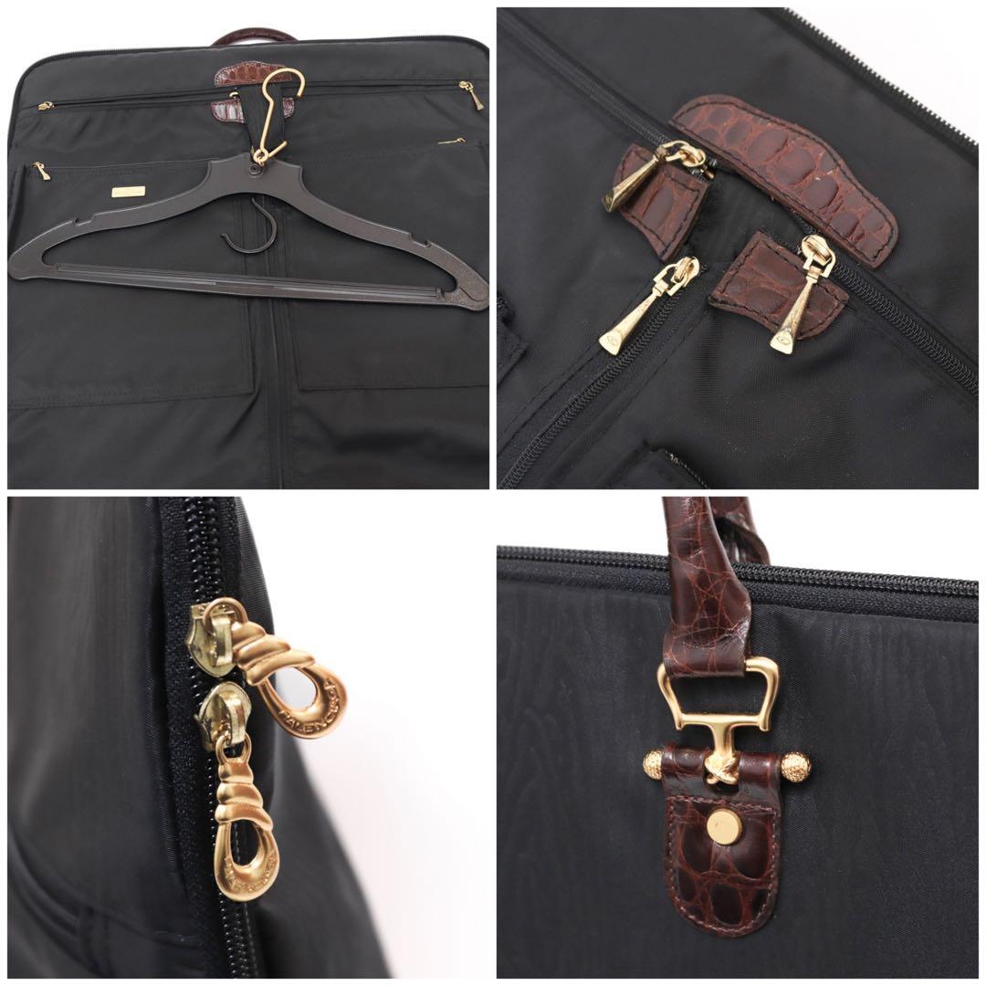 極美品　バレンシアガ　スーツケース　ガーメントバッグ　ビジネス　ナイロン　レザー