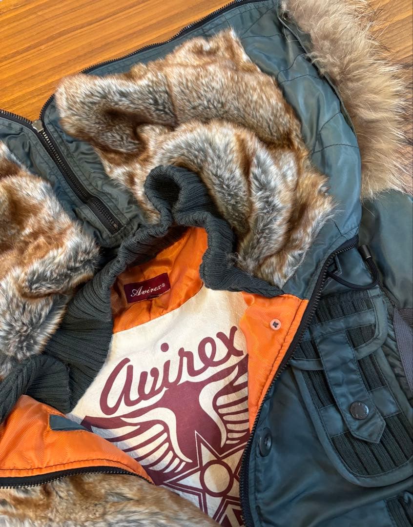 AVIREX アヴィレックス N-2B フライトジャケット リアルファー S