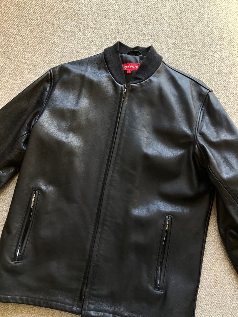 Supreme 初期 レザーライダースジャケット ブラック L