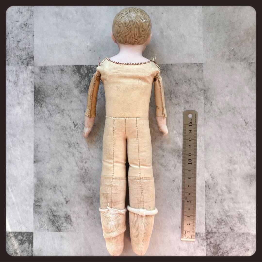 アンティーク　 ブロンドの少年　ビスクドール グラスアイ