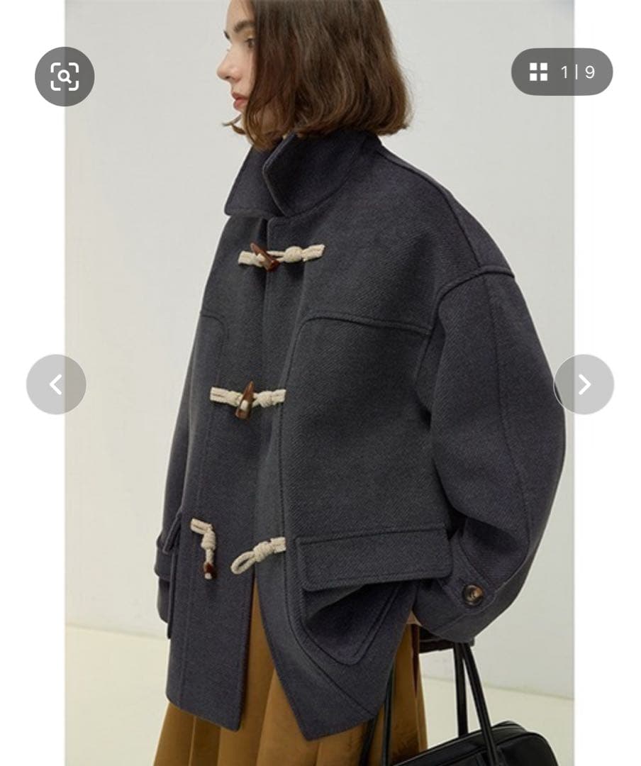 Fano studios ミドル丈　ダッフルコート　グレー