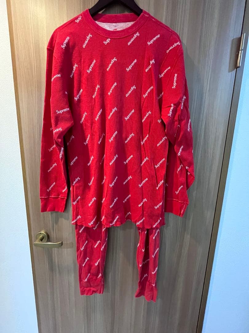 supreme Hanesコラボ　Beefy ロゴ上下セットサーマル