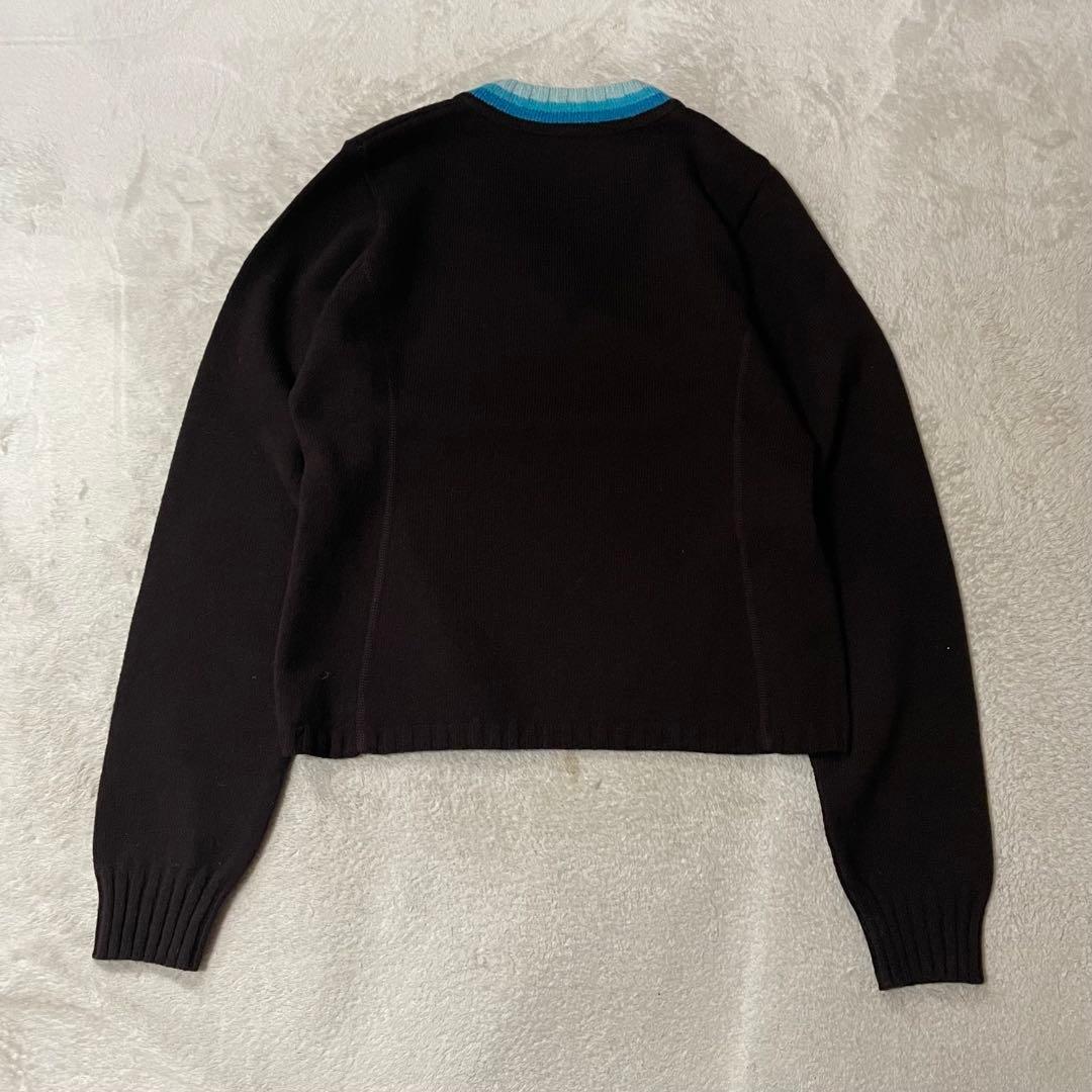 専用 ドリスヴァンノッテン Vネックウールニット S ブラウン 美品 ベルギー製