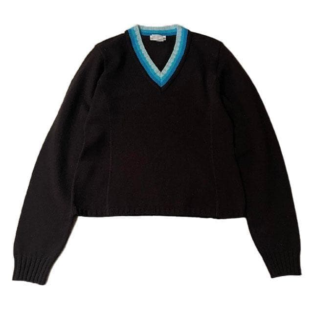 専用 ドリスヴァンノッテン Vネックウールニット S ブラウン 美品 ベルギー製