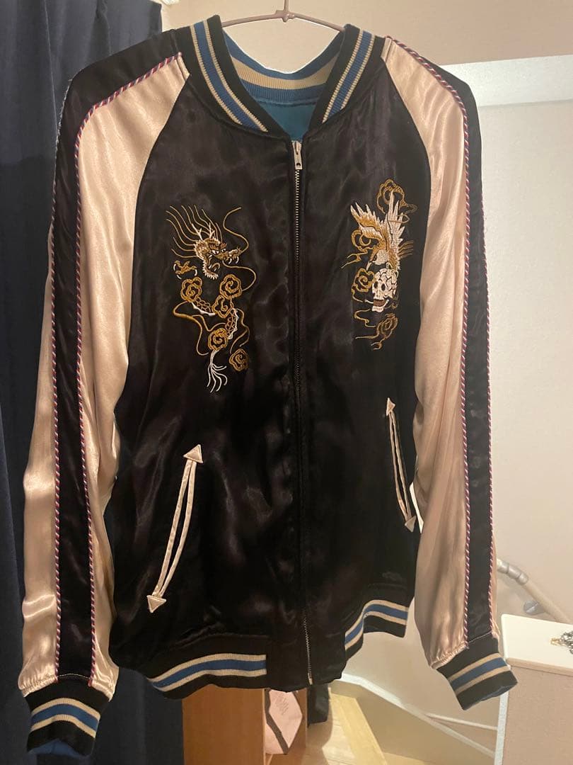 Tiger K専用　ルードギャラリー　ターコイズ・黒スカジャン・刺繍デザイン