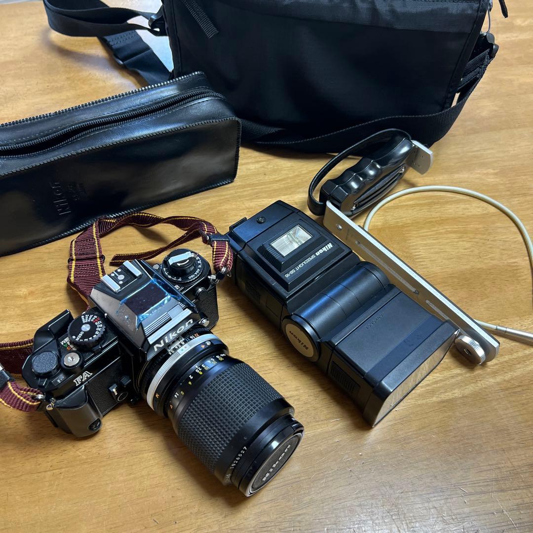 Nikon ニコン　FA フラッシュ　レンズ　フィルム　美品　バック　ケース　革