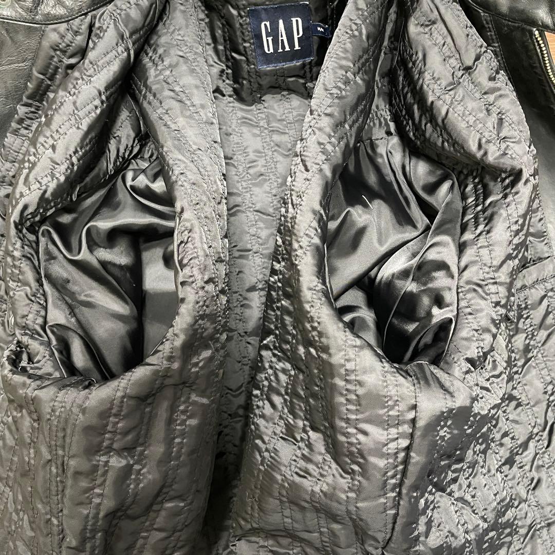 レア 00s オールドギャップ GAP レザー ジャケット ライダース 短丈